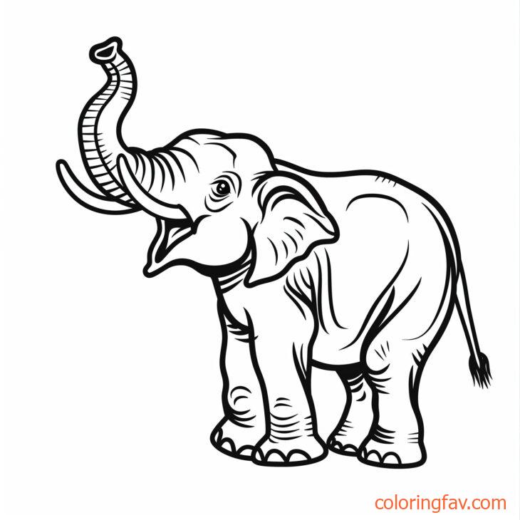 An elephant trumpeting loudly with its trunk raised high 3