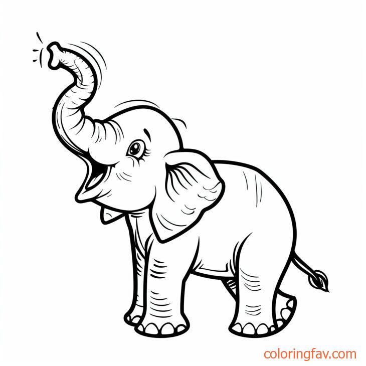 An elephant trumpeting loudly with its trunk raised high 4