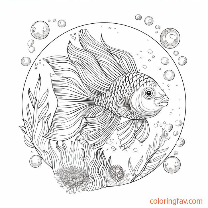 Cute Fish Adorable Fish Ready to Be Colored 1