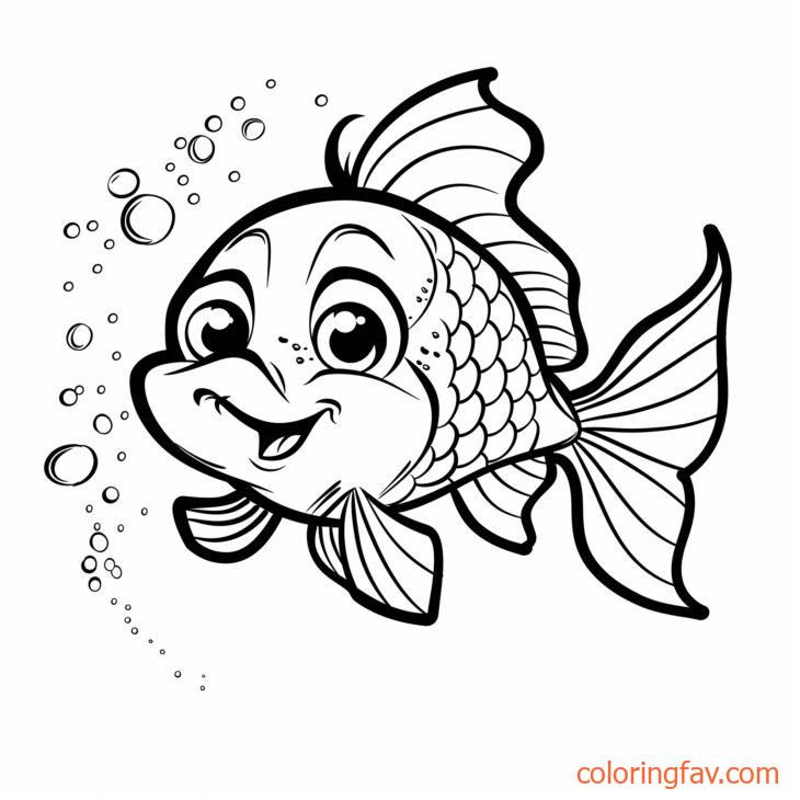 Cute Fish Adorable Fish Ready to Be Colored 10