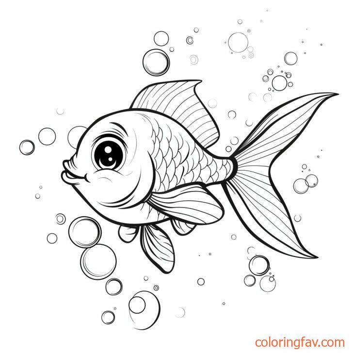 Cute Fish Adorable Fish Ready to Be Colored 11