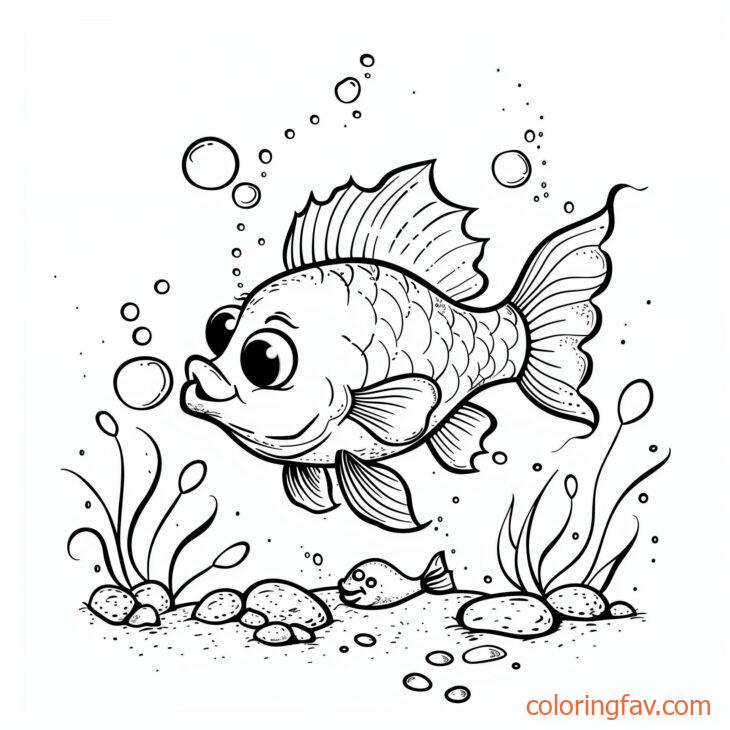 Cute Fish Adorable Fish Ready to Be Colored 2