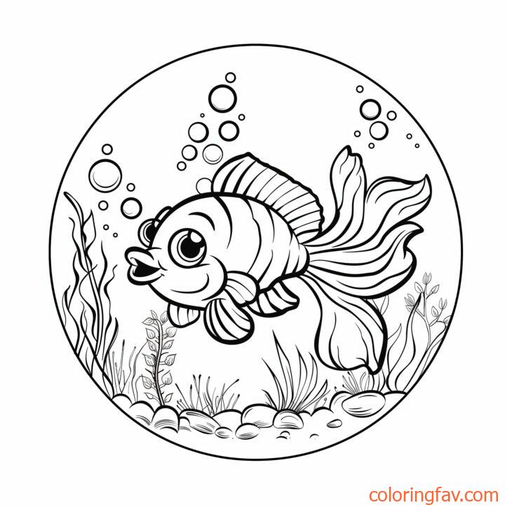 Cute Fish Adorable Fish Ready to Be Colored 4