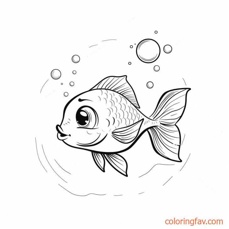 Cute Fish Adorable Fish Ready to Be Colored 5