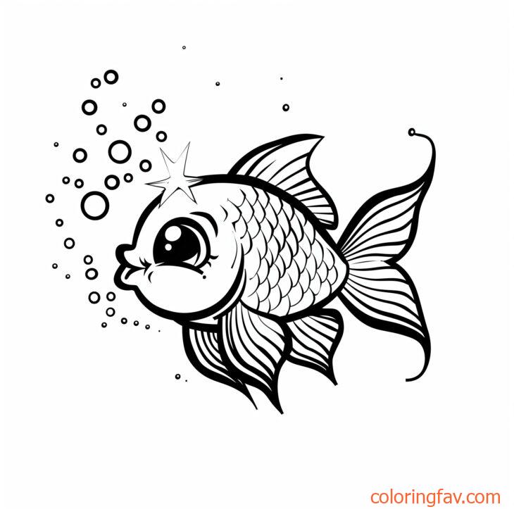 Cute Fish Adorable Fish Ready to Be Colored 6