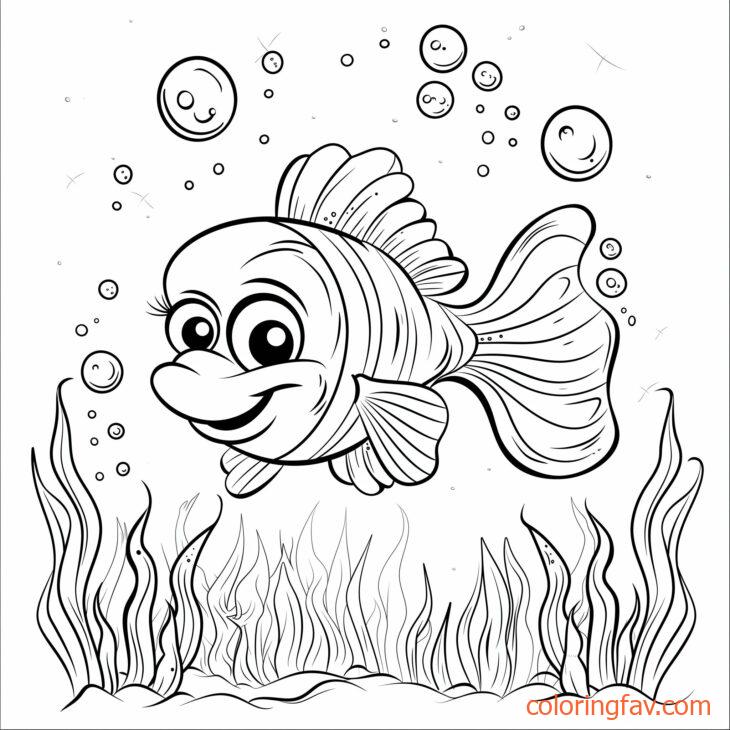 Cute Fish Adorable Fish Ready to Be Colored 8