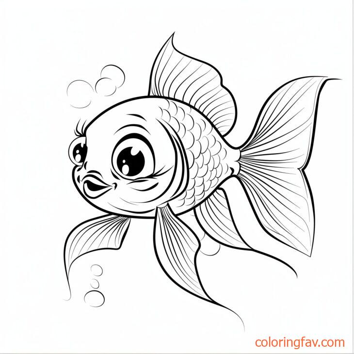 Cute Fish Adorable Fish Ready to Be Colored 9