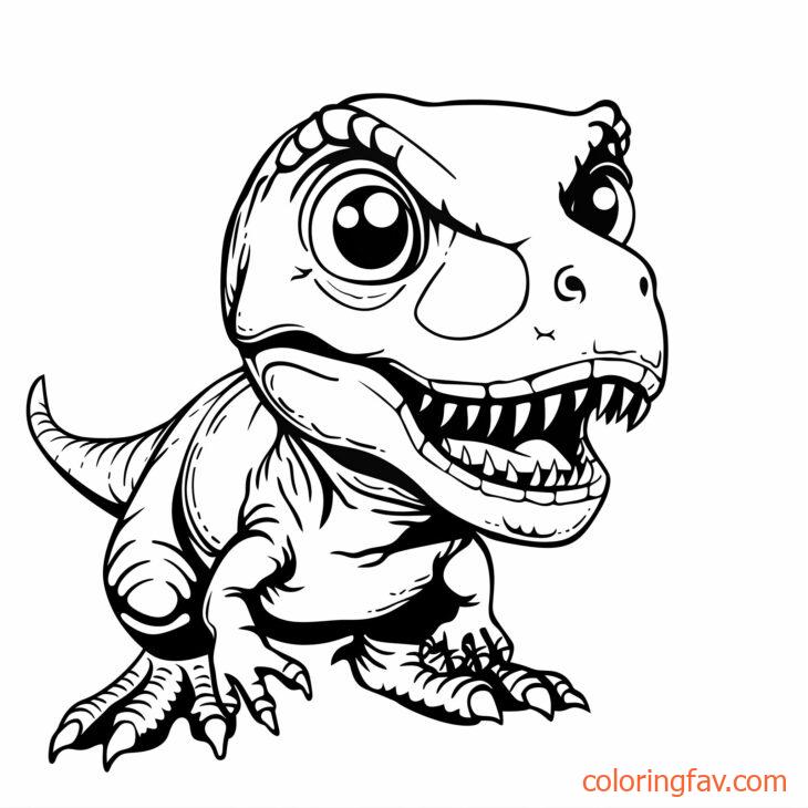 Cute T Rex with a Friendly Expression 1