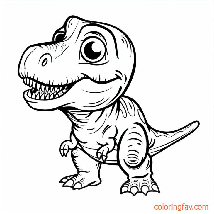 Cute T Rex with a Friendly Expression 2