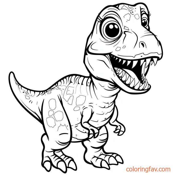 Cute T Rex with a Friendly Expression 3