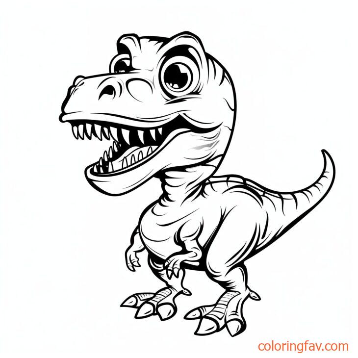 Cute T Rex with a Friendly Expression 4