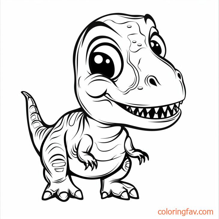 Cute T Rex with a Friendly Expression 5