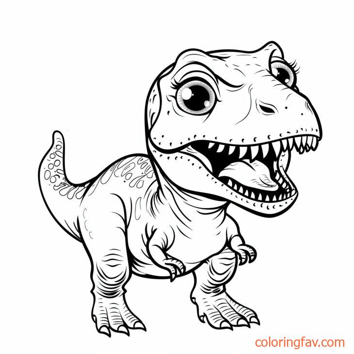 Cute T Rex with a Friendly Expression 6