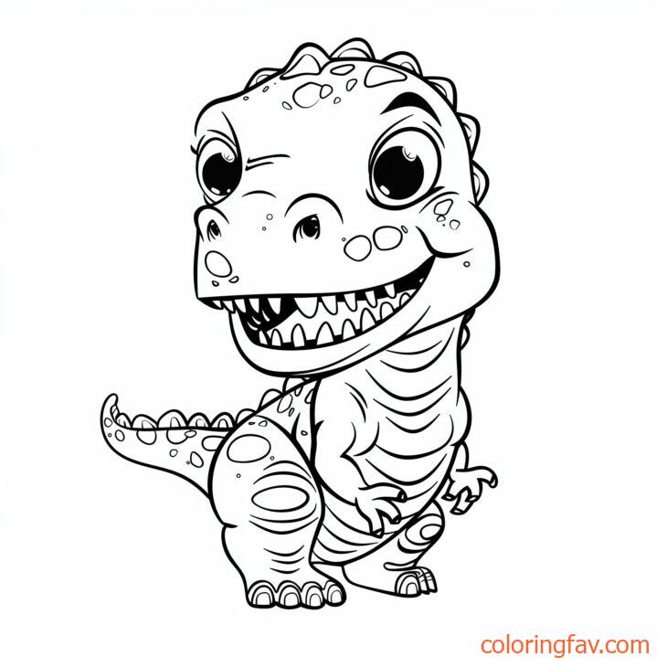 Cute T Rex with a Friendly Expression 7