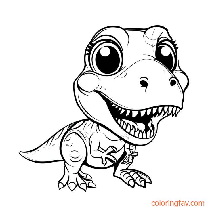 Cute T Rex with a Friendly Expression 8