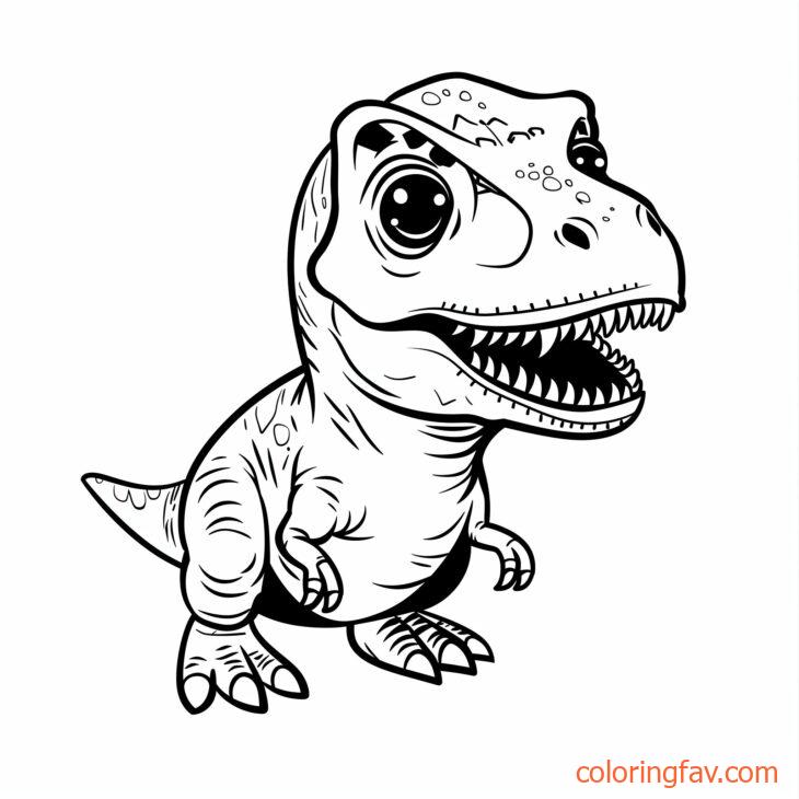 Cute T Rex with a Friendly Expression 9