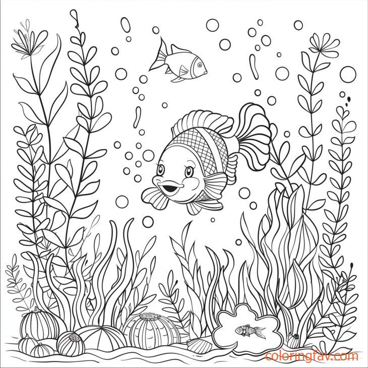 Fish Swimming Through an Underwater Garden with Magical Plants 1