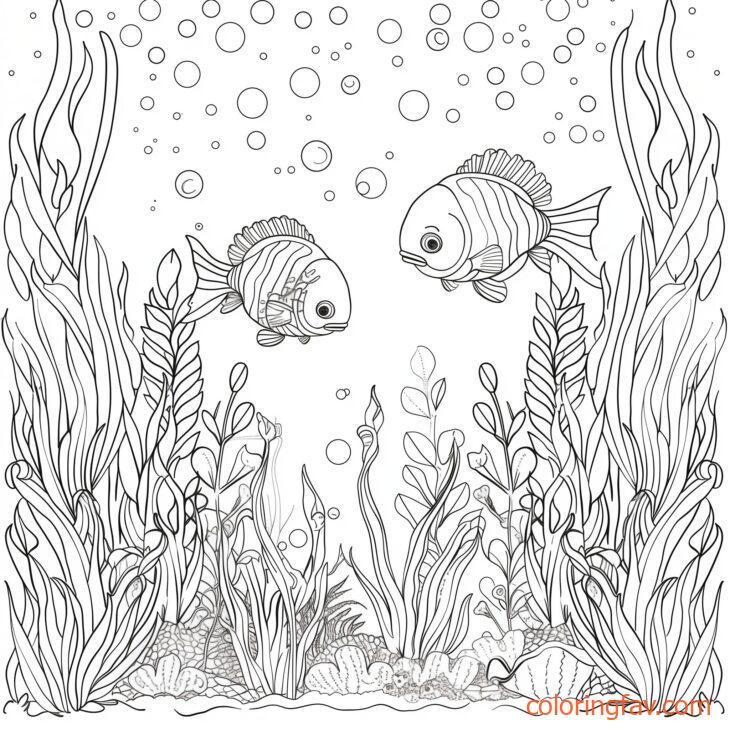 Fish Swimming Through an Underwater Garden with Magical Plants 2