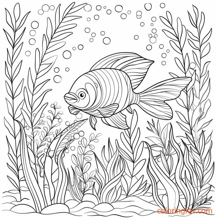 Fish Swimming Through an Underwater Garden with Magical Plants 3